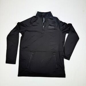 Buc-ees Est 1982 Black Quarter Zip Pullover Long Sleeve Athletic Sweatshirt‎ S